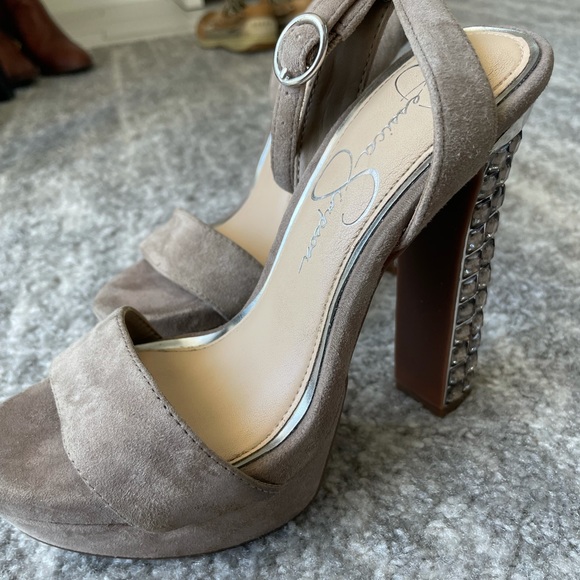 Jessica Simpson Jeweled Embellished Platform Heels - Picture 2 of 4